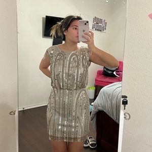Adrianna Papell Sequin Mini Dress, Party, Wedding, Cocktail